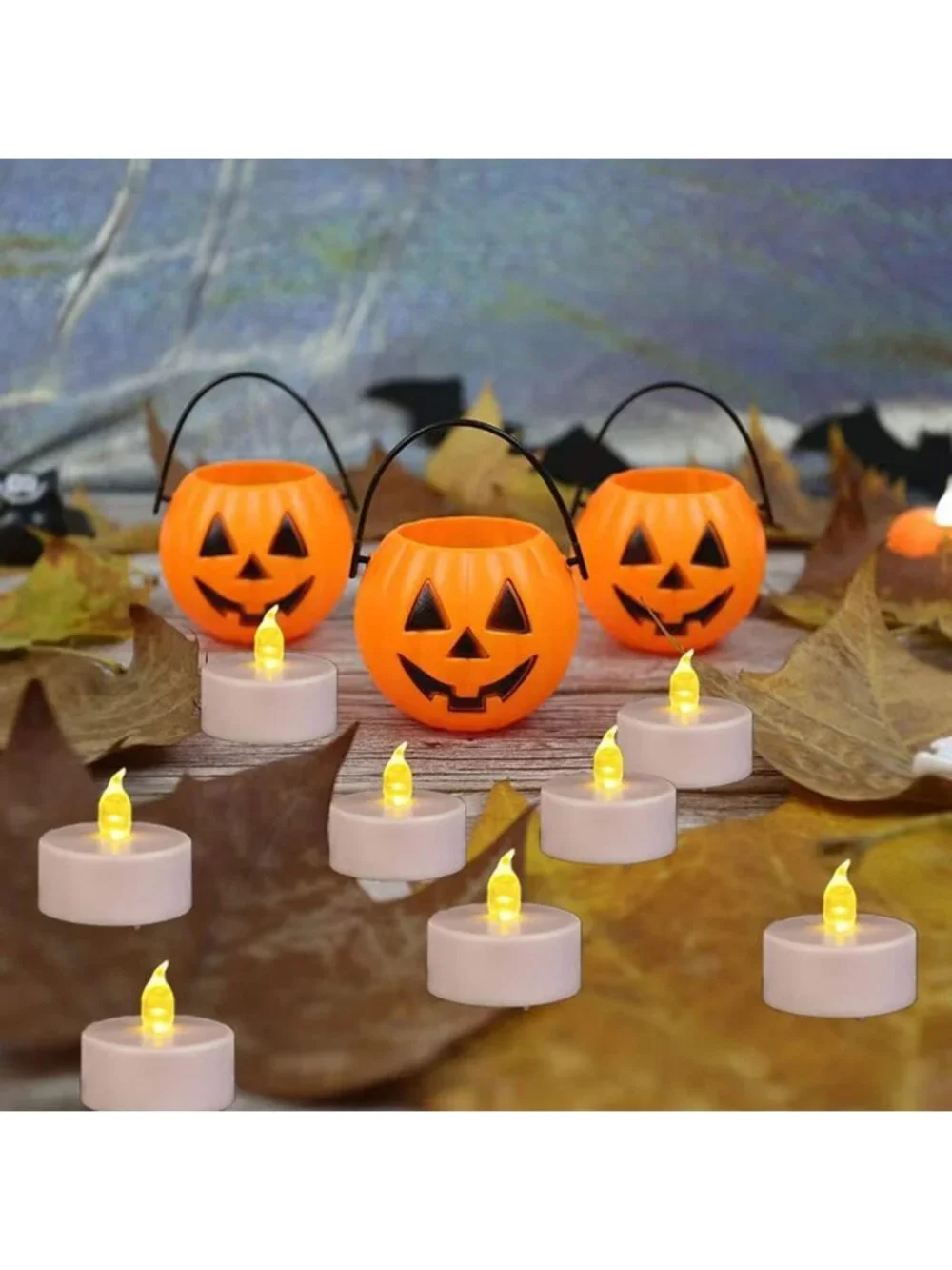 200-Pack Battery Operated LED Tea Lights | Flameless Warm Yellow Candles